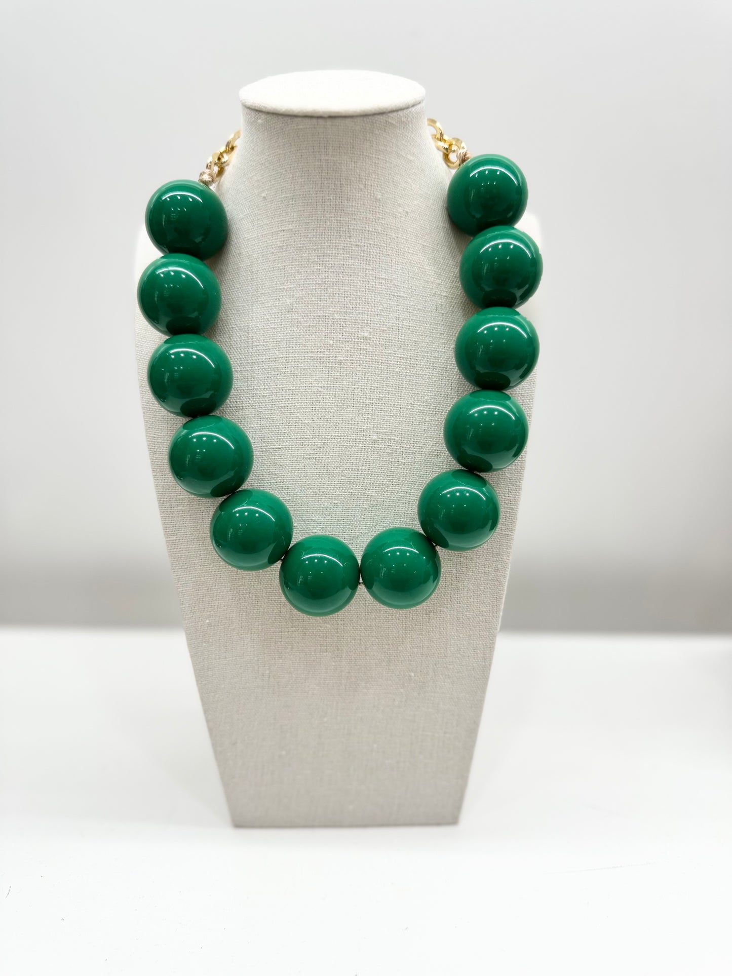 Collana perla verde